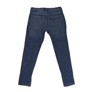 Banana Republic Womens‎ Jeans 28 Petite Mid-Rise Skinny Ankle Slit Denim Stretch